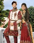 Antique Designer Collection Mens White Color Royal Sherwani