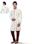 Mens Trendsetting White Color Royal Sherwani