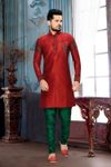 Charm Your Look Mens Red Royal Sherwani