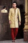 Voguish Chinese Collar Cream Royal Sherwani