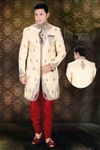 Mens Stupefying Brown Color Royal Sherwani