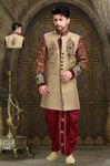 Gorgeous Attractive Look Brown Color Royal Sherwani