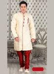 Cream Color Tantalizing Look Royal Sherwani