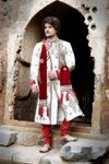 White Augmenting Sherwanifor Mens Wedding