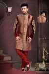 Unique Lookmaroon Festive Royal Sherwani