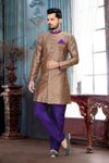 Marvelous Look Brownroyal Sherwani For Ethnic Look