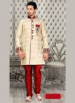 Cream Live Rich Lookroyal Sherwani Wedding And Sangeet