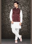 Admirable Rich Look Maroon Color Satin Nehru Jacket