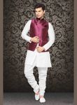 Ravish Look Wine Color Imported Mens Nehru Jacket