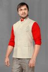Traditional Beige Color Nehru Jacket