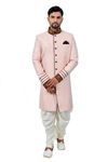 Salmon Cottanbrocadesilk Indowestern Sherwani