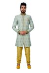 Multi Zaribrocadesilk Indowestern Sherwani Online