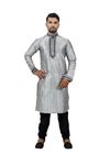 Grey Artsilk Kurta Pyjama