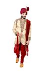 Zari Brocade Silk Online Maroon Sherwani