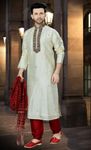 Fawn Stylish Cream Online Kurta Payjama