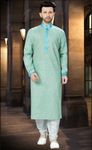 Elegant Look Green Khadi Kurta Online For Men