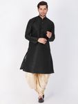 Online Decent Look Black Cotton Kurta For Men