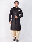 Plain Cotton Kurta Online In Black