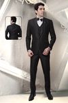 Black Broad Peak Lapel Wedding Reception Tuxedo