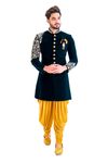 Green Velvet Indo Western Sherwani