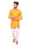Asymmetrical Mustard Indo Western Sherwani