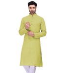 Glorious Yellow Green Cotton Kurta