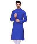Trendy Blue Mens Cotton Kurta