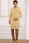 Wow Look Gold Cream Indo Western Sherwani