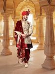 Plush Cream Royal Silk Sherwani With Kurta