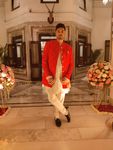 Zig Zag Mirror Work Open Jacket With Kurta Pants