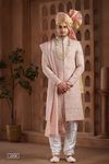 Onion Pink Sherwani Adorned With All Over Handwork