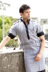 Grey Pathani Suit With Jacket BL4037