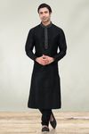 Black Embroidered Kurta With Black Pajama
