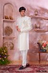 Sophisticated Cream Indo Western Sherwani With Handwork