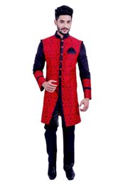 Red &  Black  Indowestern Sherwani  RK1086