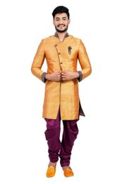 Burnt Orange  Indowestern Sherwani  RK1116