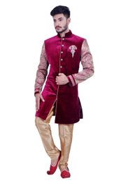 Burgundy Purple  Indowestern Sherwani  RK1090