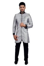 Silver Grey  Indowestern Sherwani  RK1125