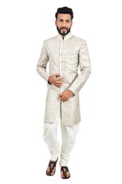 Creamy White  Indowestern Sherwani  RK1119