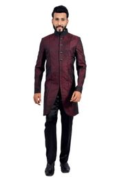 Marron &  Black  Indowestern Sherwani  RK1128