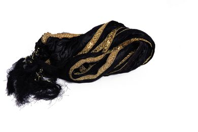 Black Fancy Khesh Stole