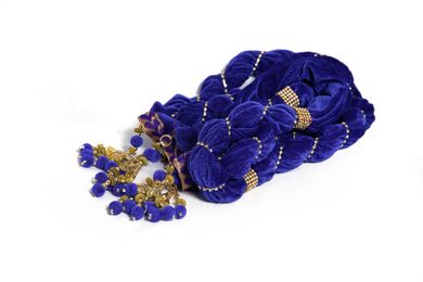 Blue Velvet Khesh Stole