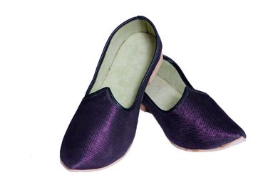 Purple Color Simple Mojari Juti