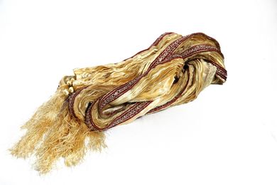 Cream Fancy Border Khesh Stole