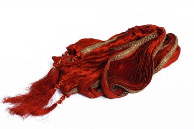 maroon fancy khesh stole