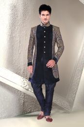Blue Color Gorgeous Indo Western Sherwani
