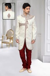 Ornet Cream Color Indo Western Sherwani