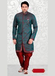 Admirable Maroon Color Indo Western Sherwani
