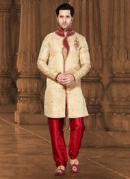 Cream Subtle Indo Western Sherwani