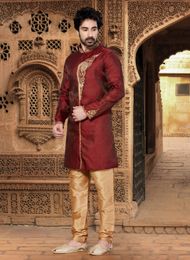 Fabulous Maroon Color Indo Western Sherwani